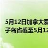 5月12日加拿大爱德华王子岛省疫情最新消息-截至爱德华王子岛省截至5月12日7时24分(北京时间）疫情数据统计