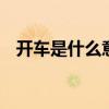 开车是什么意思污 女生说想开车是什么梗