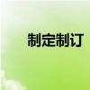 制定制订 “制定”跟“制订”的用法