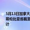 5月13日加拿大不列颠哥伦比亚省疫情最新消息-截至不列颠哥伦比亚省截至5月13日10时57分(北京时间）疫情数据统计
