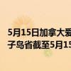 5月15日加拿大爱德华王子岛省疫情最新消息-截至爱德华王子岛省截至5月15日7时12分(北京时间）疫情数据统计