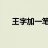 王字加一笔 王加一笔，你能写出几个？