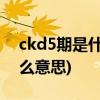 ckd5期是什么意思(慢性肾脏病ckd5期是什么意思)