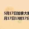 5月17日加拿大撤回人员疫情最新消息-截至撤回人员截至5月17日13时17分(北京时间）疫情数据统计