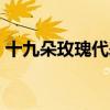十九朵玫瑰代表什么意思 19朵玫瑰花的花语