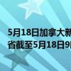5月18日加拿大新不伦瑞克省疫情最新消息-截至新不伦瑞克省截至5月18日9时57分(北京时间）疫情数据统计