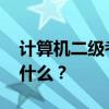 计算机二级考什么 计算机二级考试都要考些什么？