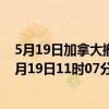 5月19日加拿大撤回人员疫情最新消息-截至撤回人员截至5月19日11时07分(北京时间）疫情数据统计