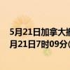 5月21日加拿大撤回人员疫情最新消息-截至撤回人员截至5月21日7时09分(北京时间）疫情数据统计