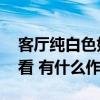 客厅纯白色好看吗 小户型白色装修怎么样好看 有什么作用 