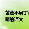 芭蕉不展丁香结同向春风各自愁意思 画龙点睛的译文