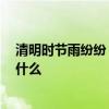 清明时节雨纷纷 路上行人欲断魂 路上行人欲断魂的诗意是什么