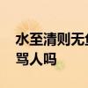 水至清则无鱼人至贱则无敌 人至贱则无敌是骂人吗