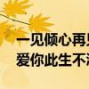 一见倾心再见倾情 一见倾心，再见倾情，我爱你此生不渝