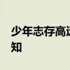 少年志存高远 鲜衣怒马少年时,不负韶华行且知