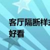 客厅隔断样式有哪些 求解客厅隔断什么颜色好看 