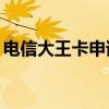 电信大王卡申请19元（电信大王卡申请官网）