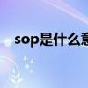 sop是什么意思 什么是仓储物流中的SOP