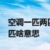 空调一匹两匹指的是空调的什么 空调的1匹2匹啥意思