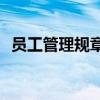 员工管理规章制度(公司员工管理制度大全)
