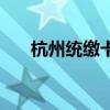 杭州统缴卡（关于杭州统缴卡的介绍）