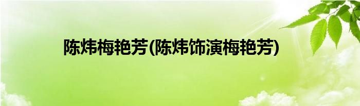 陈炜梅艳芳(陈炜饰演梅艳芳)"