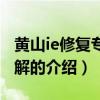 黄山ie修复专家破解（关于黄山ie修复专家破解的介绍）
