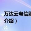 万达云电信服务器（关于万达云电信服务器的介绍）