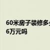 60米房子装修多少钱 长春装修的“60”室内价格是多少 是6万元吗 