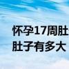 怀孕17周肚子有点痛是什么原因（怀孕17周肚子有多大）