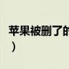 苹果被删了的照片怎么恢复（苹果被删除部分）