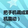 把手机调成震动放进去（把手机放在下面让手机震动）