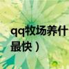 qq牧场养什么升级最快（qq牧场养什么升级最快）
