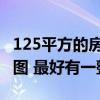 125平方的房子装修图 125平方米的装修效果图 最好有一整套 