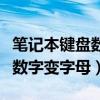 笔记本键盘数字打出来都是符号（笔记本键盘数字变字母）