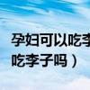 孕妇可以吃李子吗感觉吃了肚子痛（孕妇可以吃李子吗）