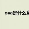 ova是什么意思二次元（ova是什么意思）