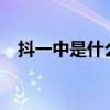 抖一中是什么意思?（抖一中是什么意思）
