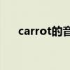 carrot的音标是什么（Carrot的音标）