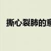 撕心裂肺的意思和造句(撕心裂肺的意思) 撕心裂肺的意思和造句(撕心裂肺的意思)