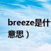 breeze是什么意思中文翻译（breeze是什么意思）