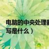 电脑的中央处理器英文简写什么（电脑的中央处理器英文简写是什么）