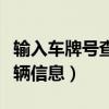 输入车牌号查车辆个人信息(输入车牌号查车辆信息) 输入车牌号查车辆个人信息(输入车牌号查车辆信息)