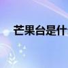 芒果台是什么电视频道（芒果台是什么）