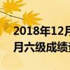 2018年12月六级成绩查询入口（2013年12月六级成绩查询）