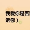 我爱你是否该告诉你mp3（我爱你是否该告诉你）