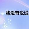 我没有说谎歌词解析（我没有说谎歌词）