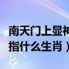 南天门上显神威指什么数字（南天门上显神威指什么生肖）