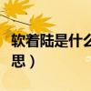 软着陆是什么意思网络用语（软着陆是什么意思）