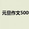 元旦作文500字左右（元旦作文500字左右）